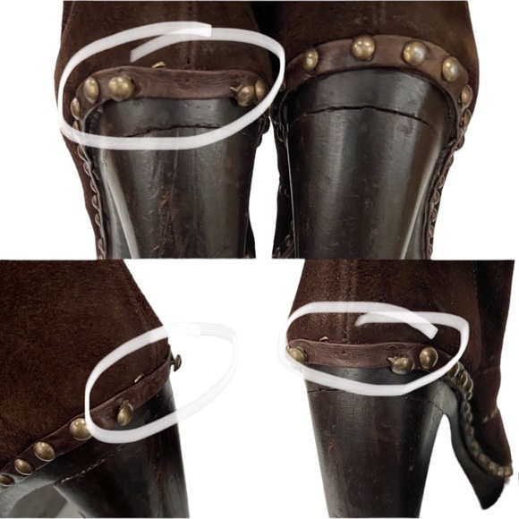 Vintage Goffredo Fantini Brown Suede Boots with Boho Floral Embroidery EU39.5 - Picture 16 of 17